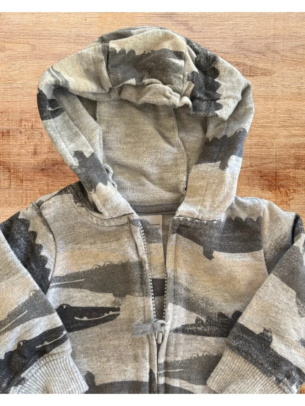 Carter's Hooded Alligator Print Jumper 3 Months Zip One Piece